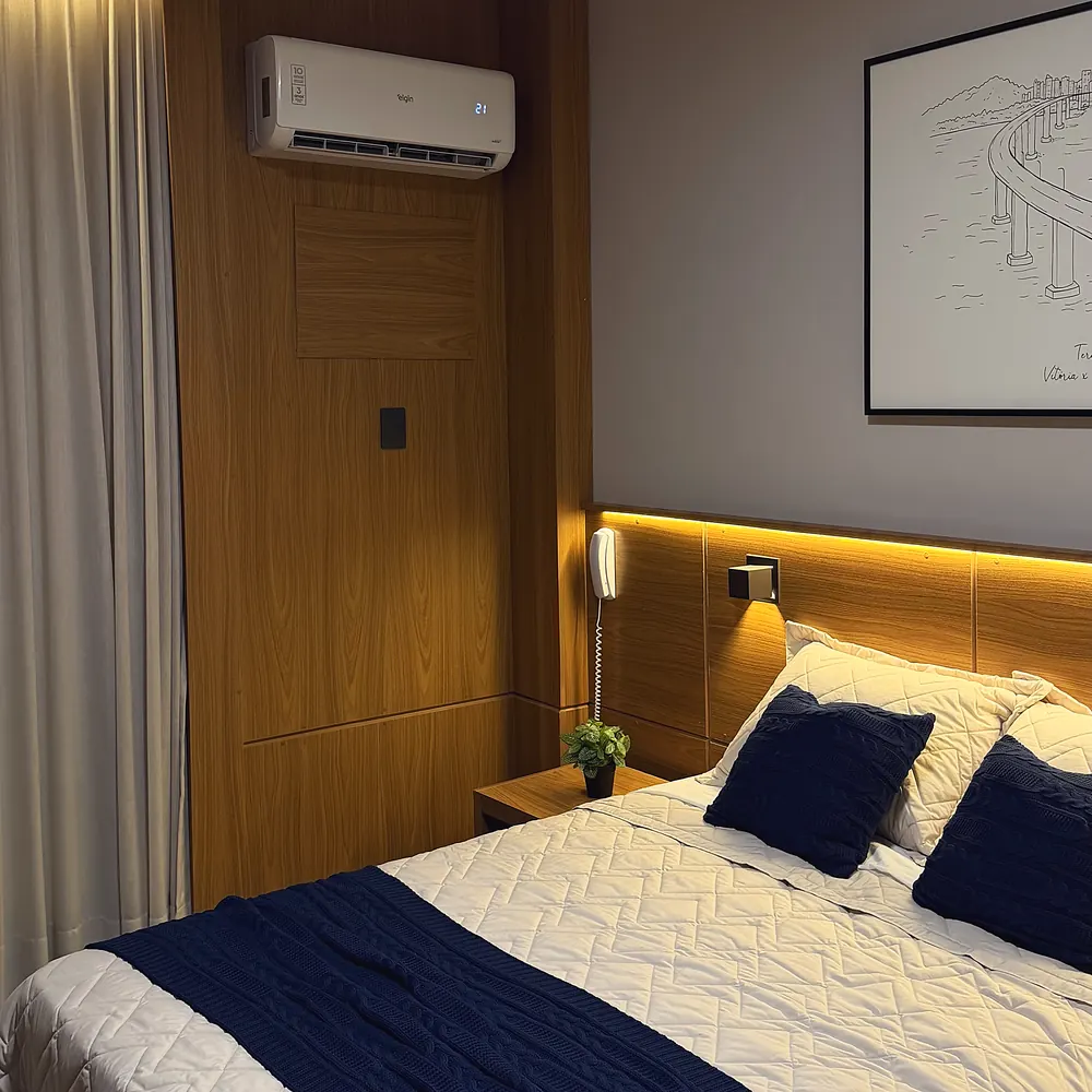 Quarto do Hotel Rinkão para hospedagem de equipe